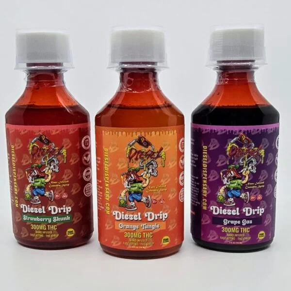 Diesel Drip | 300mg Syrup | Nano Infused | Liquid Edibles